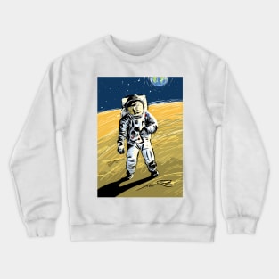 Moon landing illustration Crewneck Sweatshirt